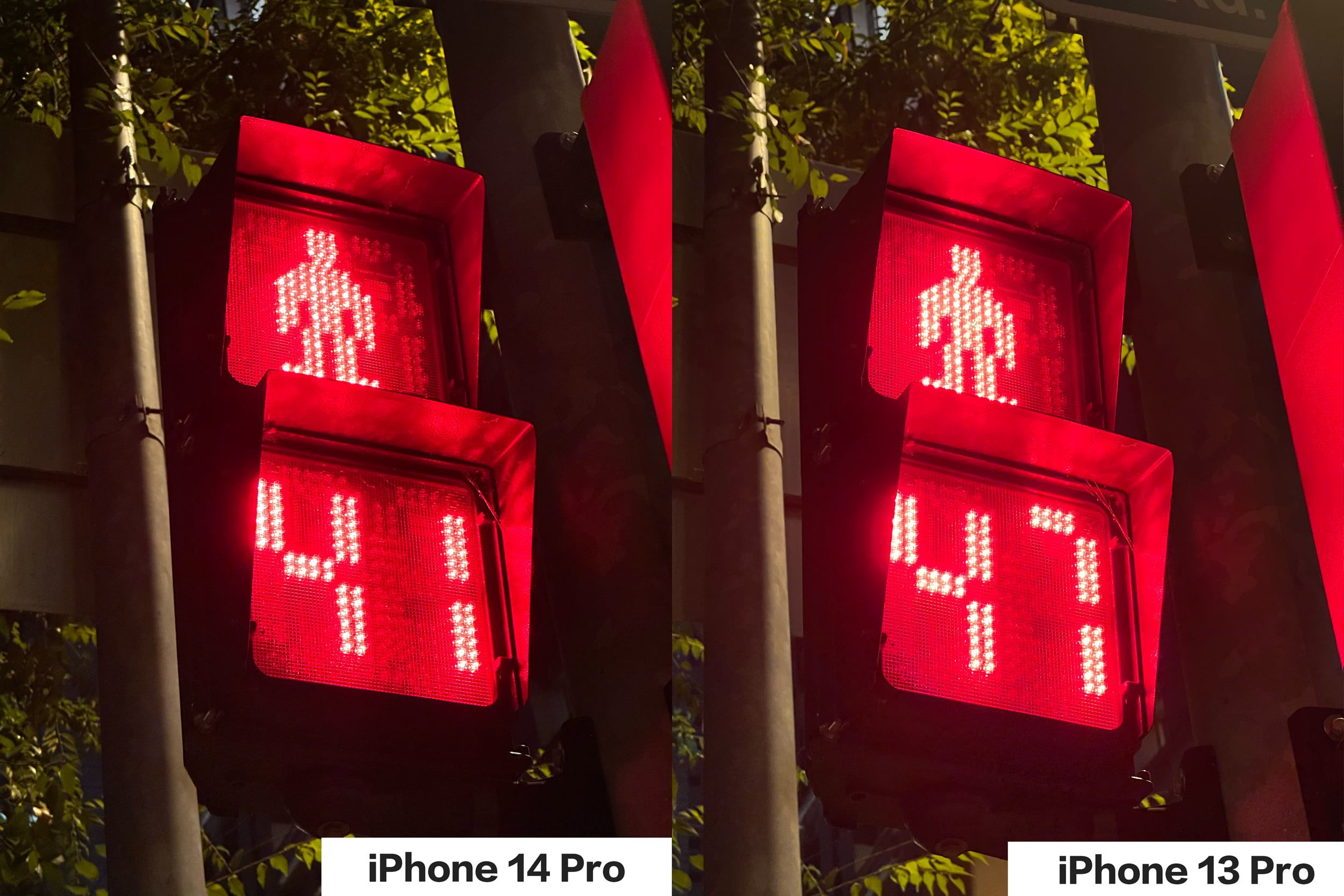 iPhone 14 Pro night shot comparison test